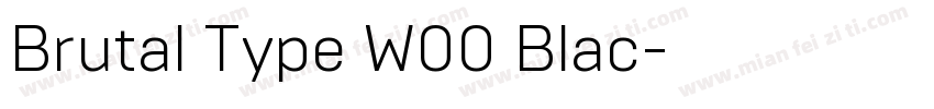 Brutal Type W00 Blac字体转换